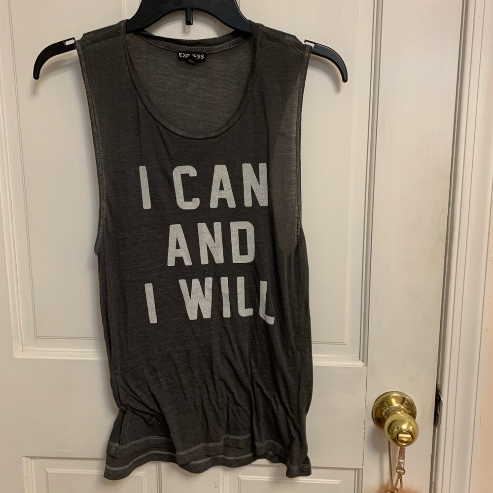 Express I Can and I Will Tank-Top